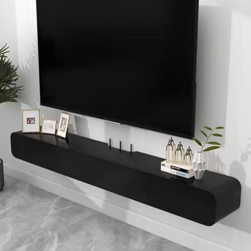 Black Wall-Mounted TV Cabinet 180 * 18 * 24cm V505
