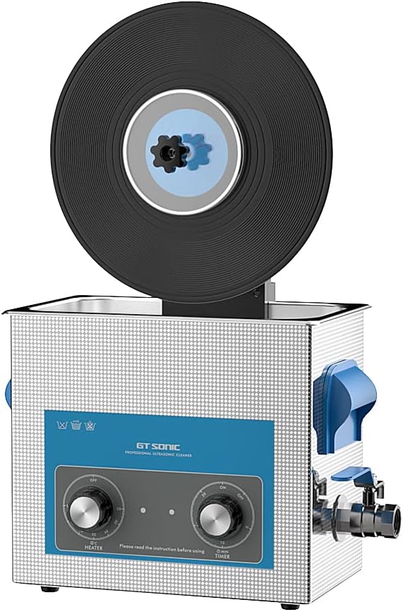 Gray Mechanical Vinyl Record Ultrasonic Cleaner with Records Bracket X428330