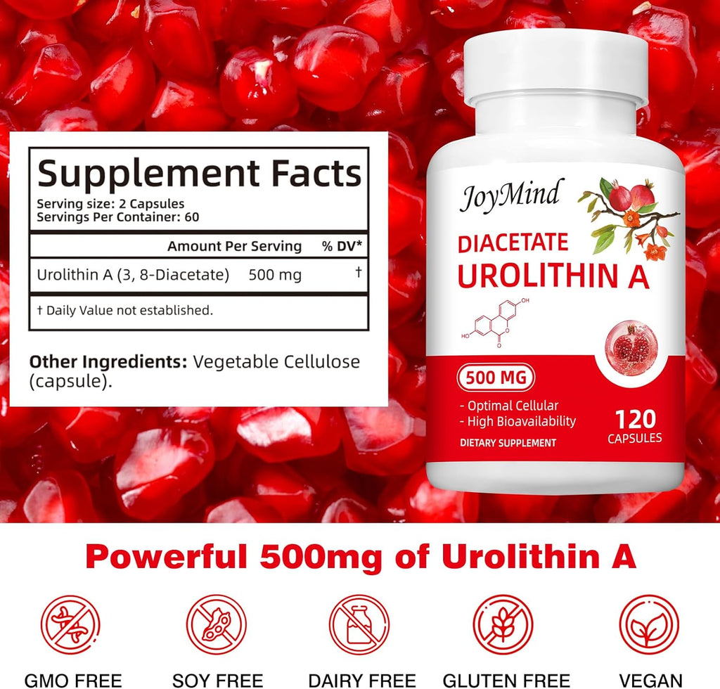 Urolithin A 500mg 120 Vegan Capsules A369735