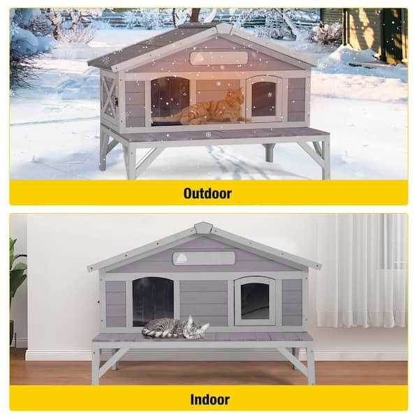 Wooden Cat House E284210