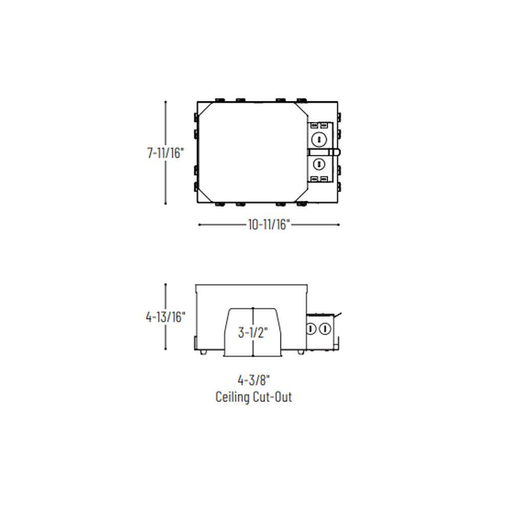 4x22 Shallow LED Fire Rated Housing T305