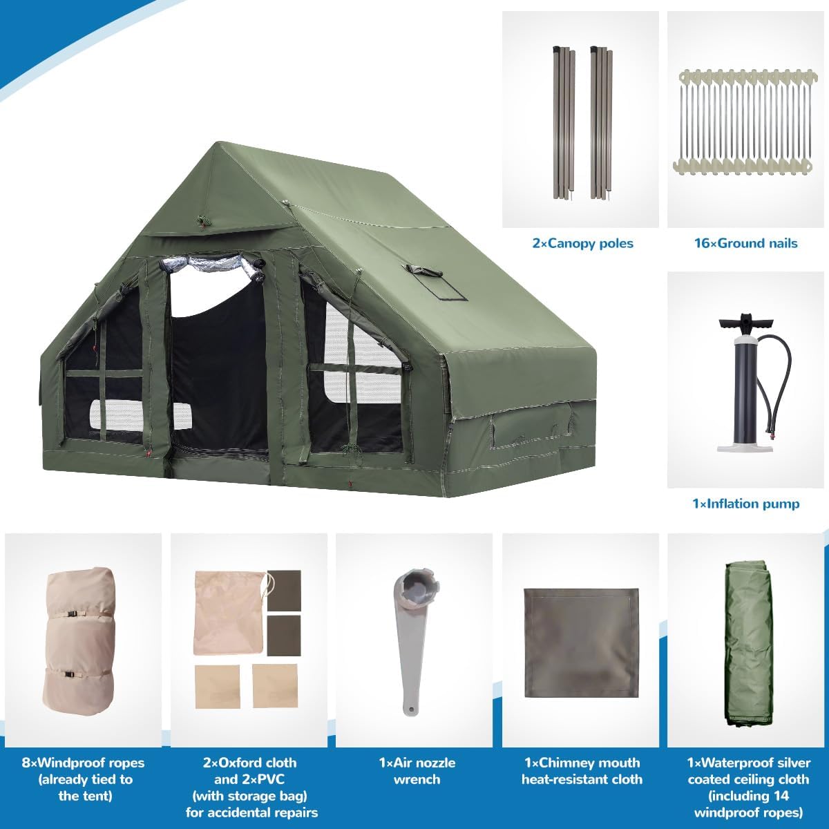 4 Season Inflatable Waterproof Camping Tent Q971759