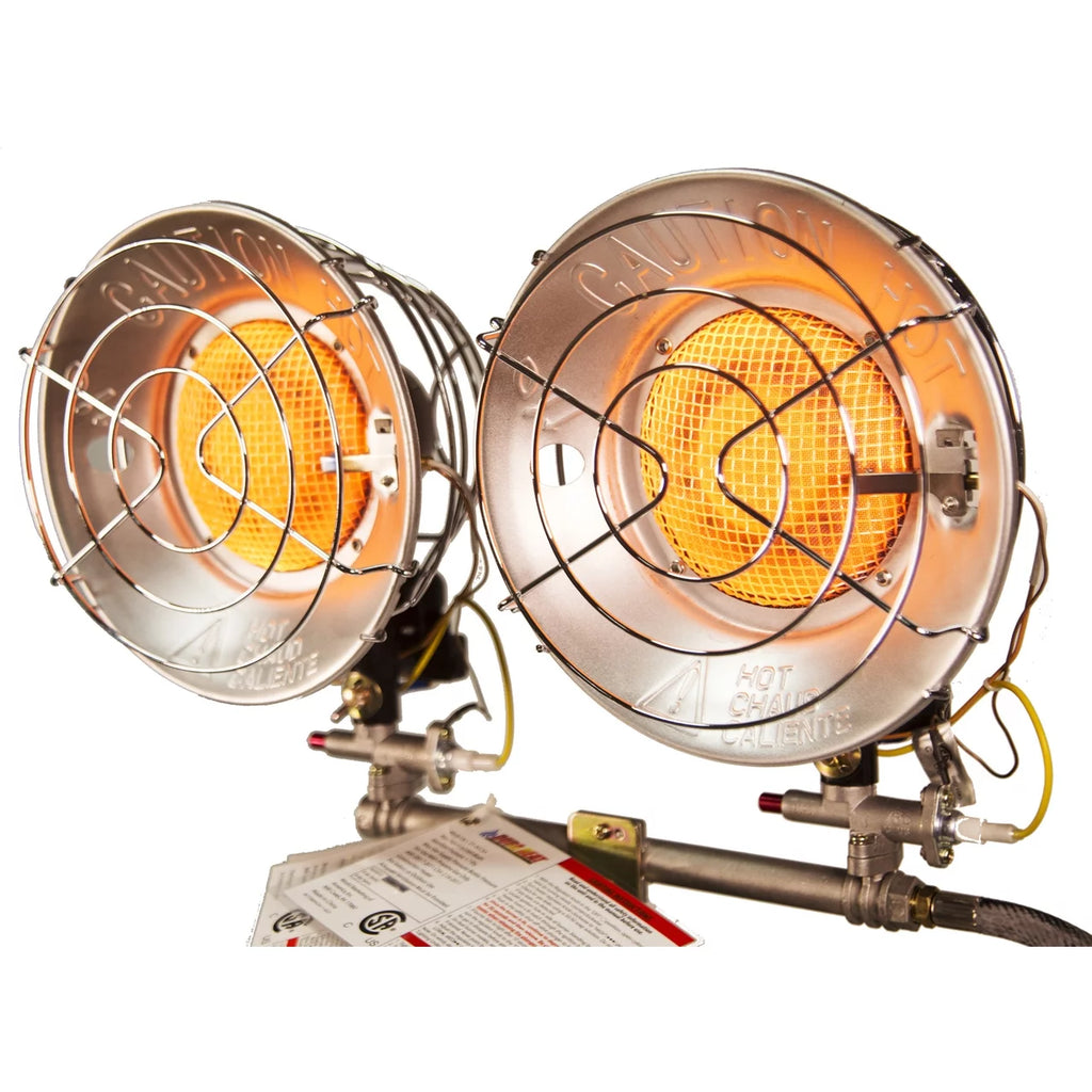 Double Burner Outdoor Propane Tank Top Radiant Heater P4492