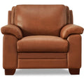 84" Nutmeg Brown Top Grain Leather Sofa I4148