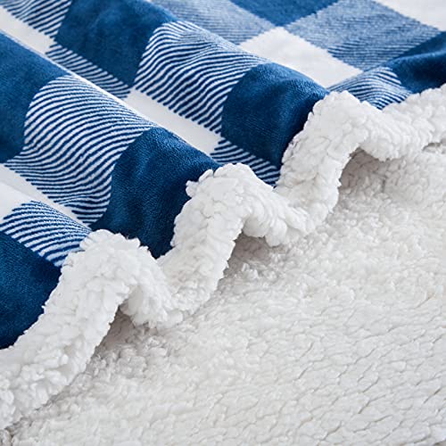 Sherpa Red and Black Buffalo Plaid Christmas Throw Blanket (60" X 70") N284786