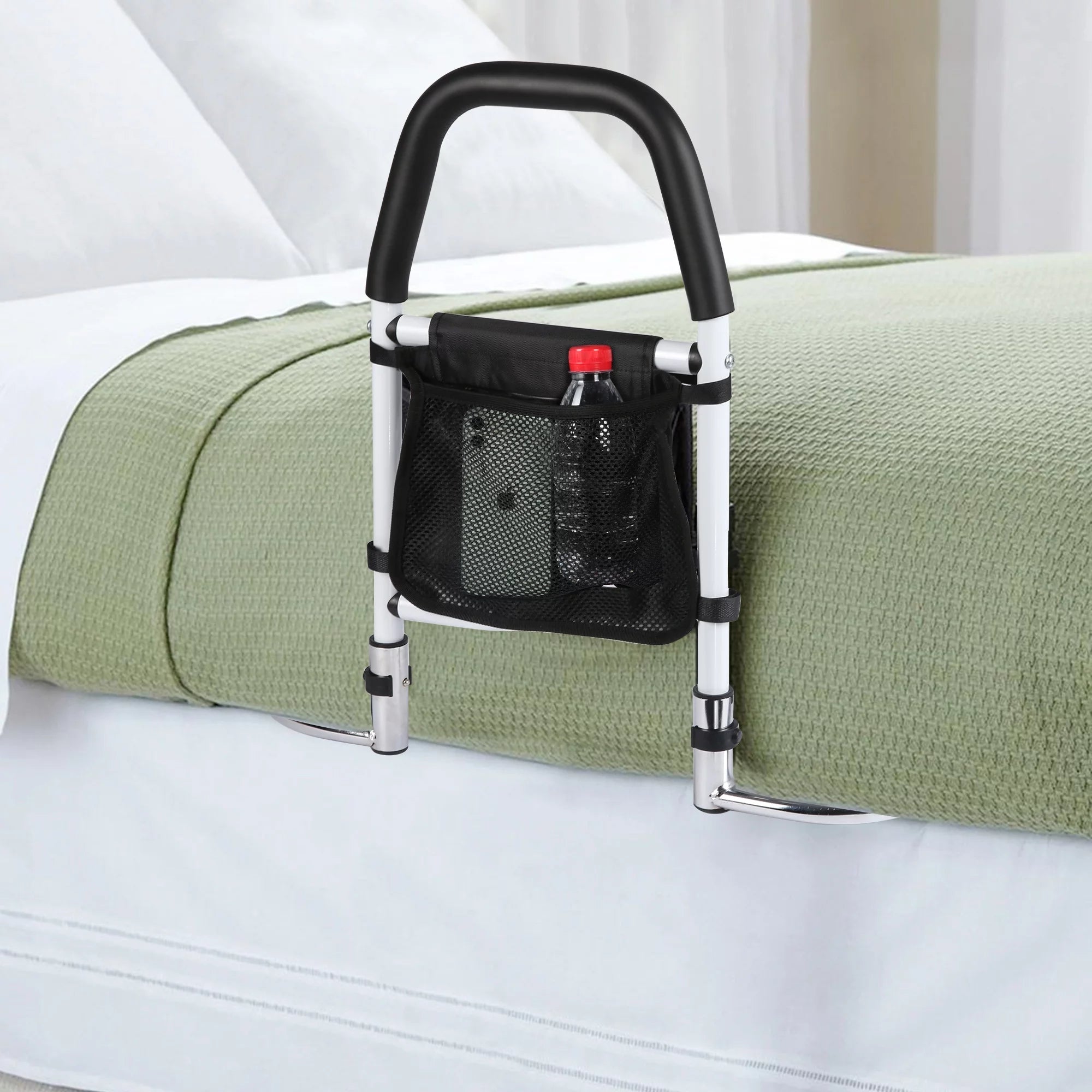 Bed Assist Rail with Anchor Strap and Storage Pocket V3444