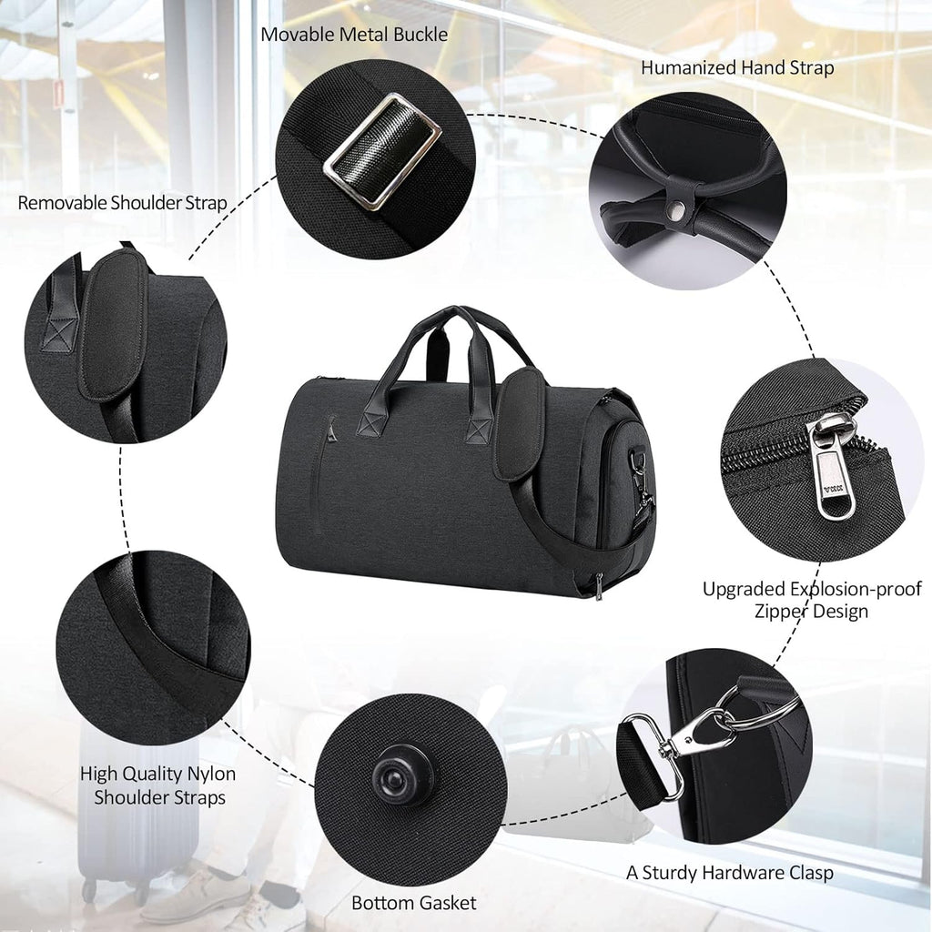 Convertible Garment Duffel Bag with Shoe Compartment C6583