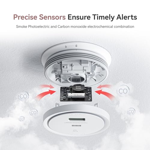 2 in 1 Smoke Detector Carbon Monoxide Detector with LCD Display (1pack) N2377