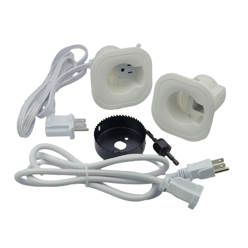 White Plastic In-Wall Cable Management Kit Q317