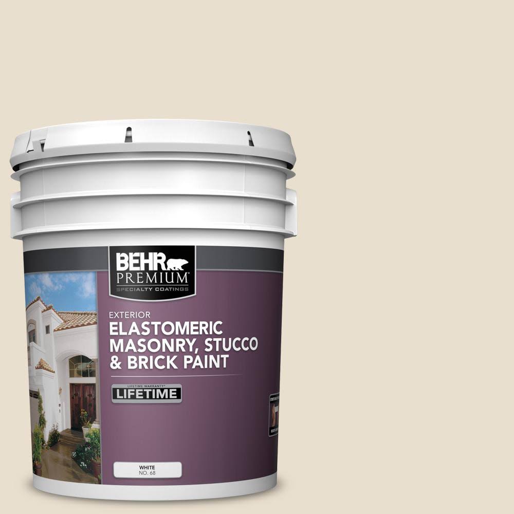 5 gal. Eggshell White Elastomeric Masonry Exterior Paint D9191