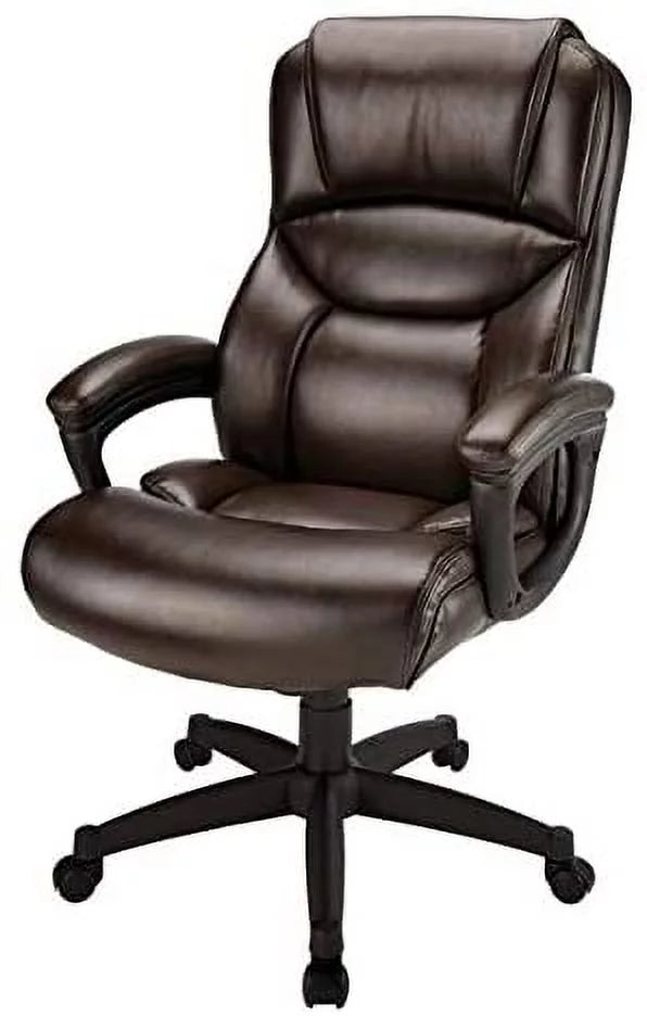 Brown/Black Bonded Leather High-Back Chair L412