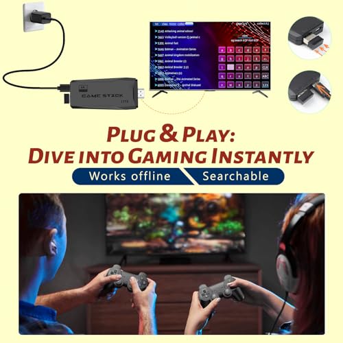 4K HDMI Gaming Console with 2 Wireless Controllers 64GB F79227