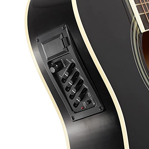 Full Size Thinline Acoustic Electric Guitar Red Right Handed Q151464