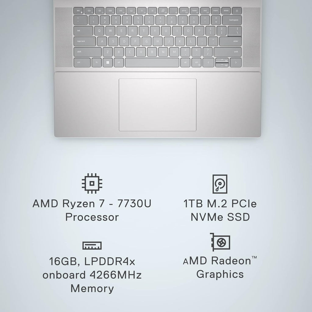 16 inch QHD Laptop with AMD Ryzen 7, 16GB RAM, 1TB SSD, Windows 11 Home S139