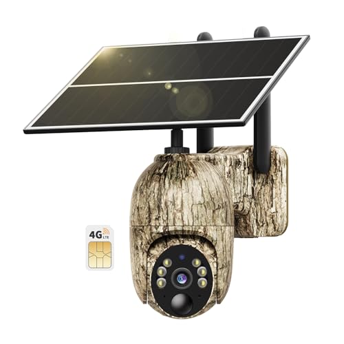 Cellular Trail Camera 4G LTE with Solar Panel, 2K Color Night Vision, IP65 G17268