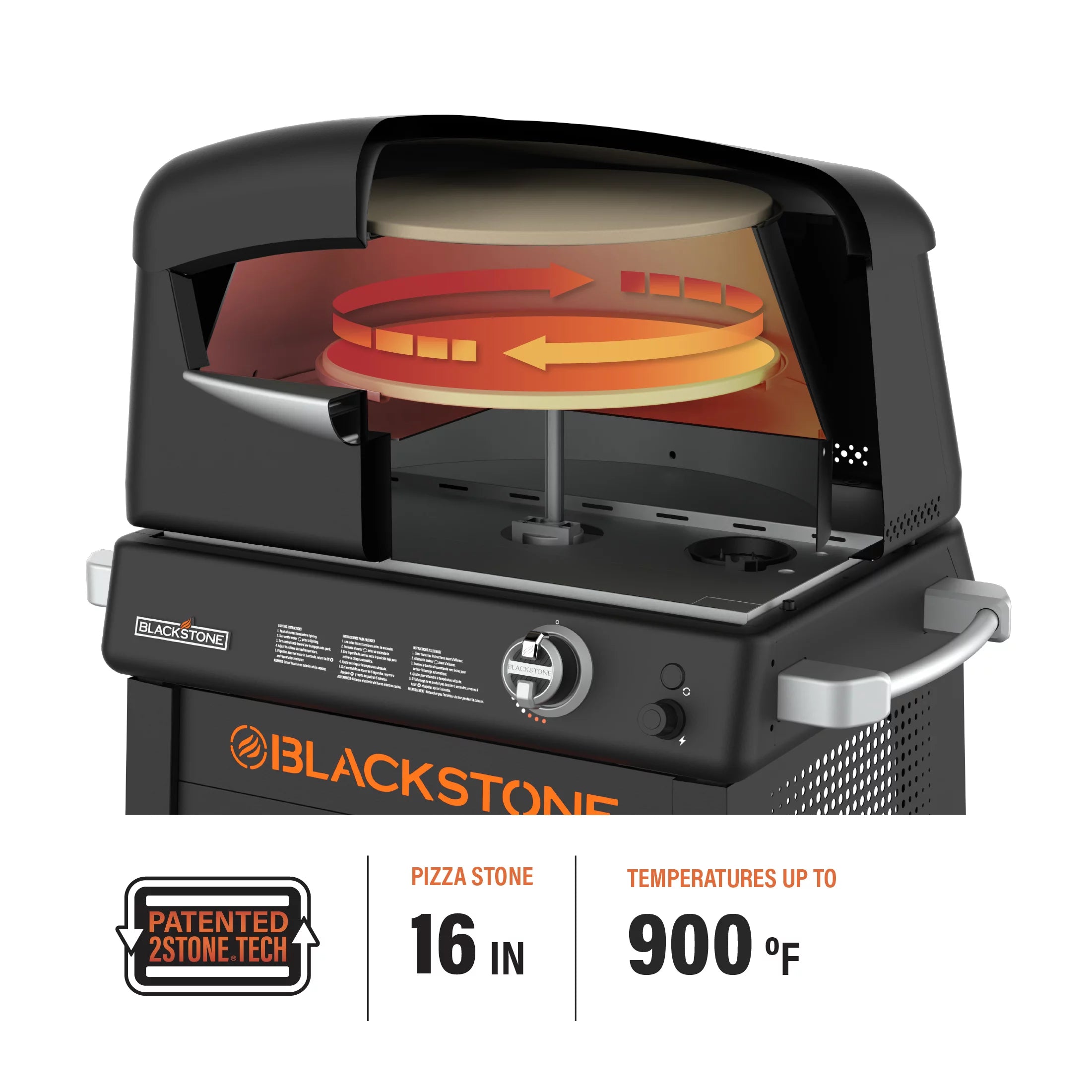 Blackstone Propane Outdoor Pizza Oven with Stand and Pizza Peel O34120