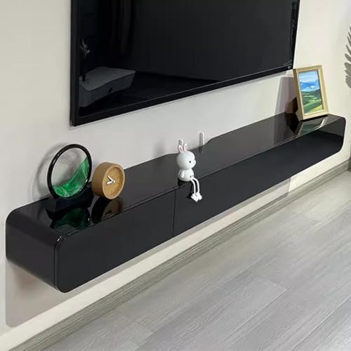 Black Wall-Mounted TV Cabinet 180 * 18 * 24cm V505