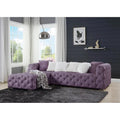Purple Velvet Sectional Sofa L55288