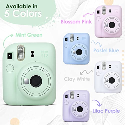 Lilac Purple Instant Camera with 60 Sheets Instant Film Bundle T340