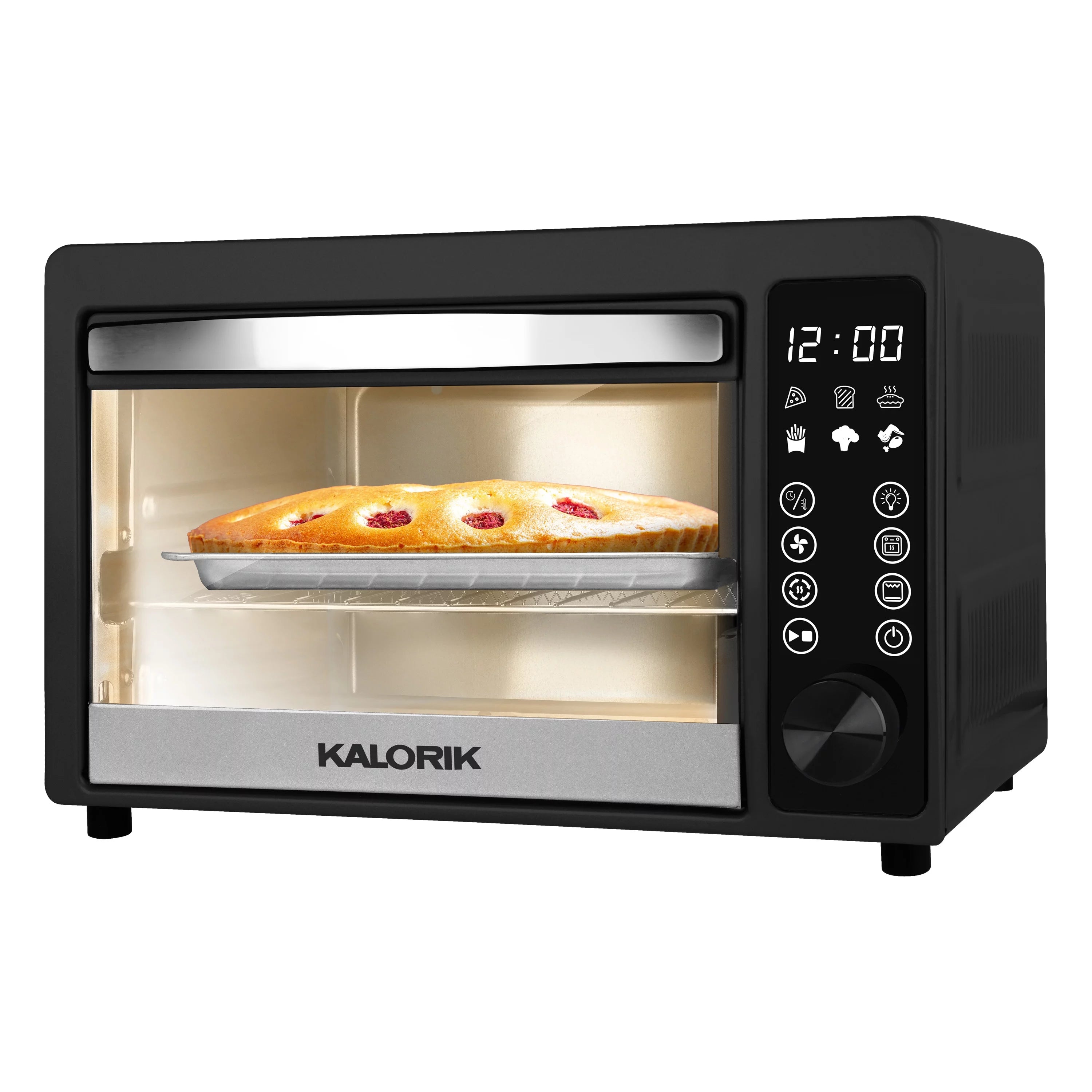 22-Quart Digital Touchscreen Air Fryer Toaster Oven, Black V2776