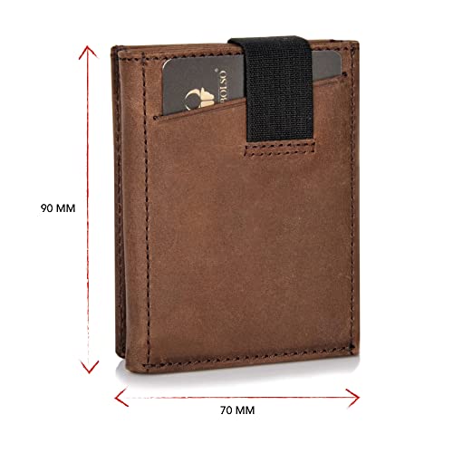 Slim Genuine Leather Wallet with RFID Protection A39948
