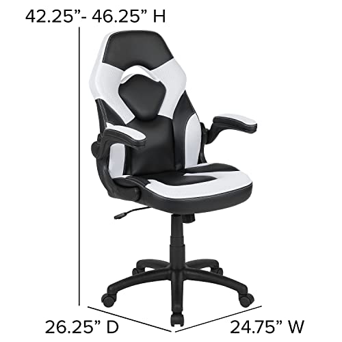 Red Gaming Desk and Blue Reclining Gaming Chair Set with Cup Holder and Headphone Hook P930277