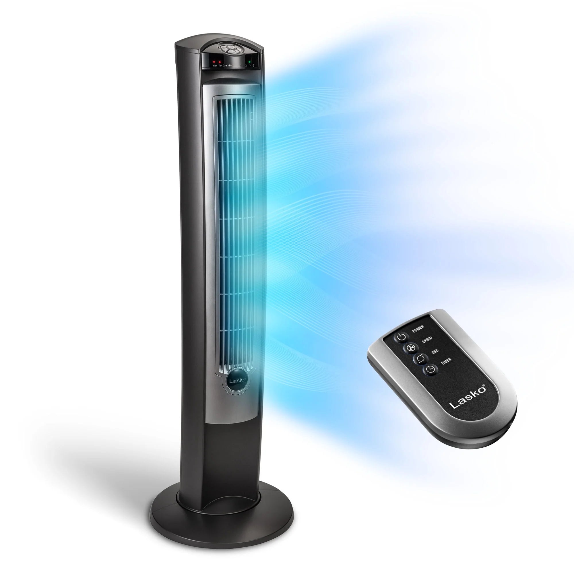 Gray/Brown Tower Fan with Timer and Remote F851