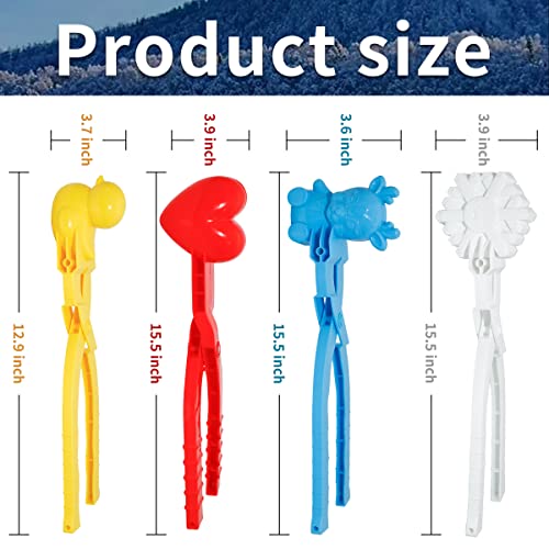 4PCS Large Size Snowball Maker Tool with Handle Q111