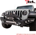 Full Width Front Bumper with LED Light Bar and Winch Plate E69944