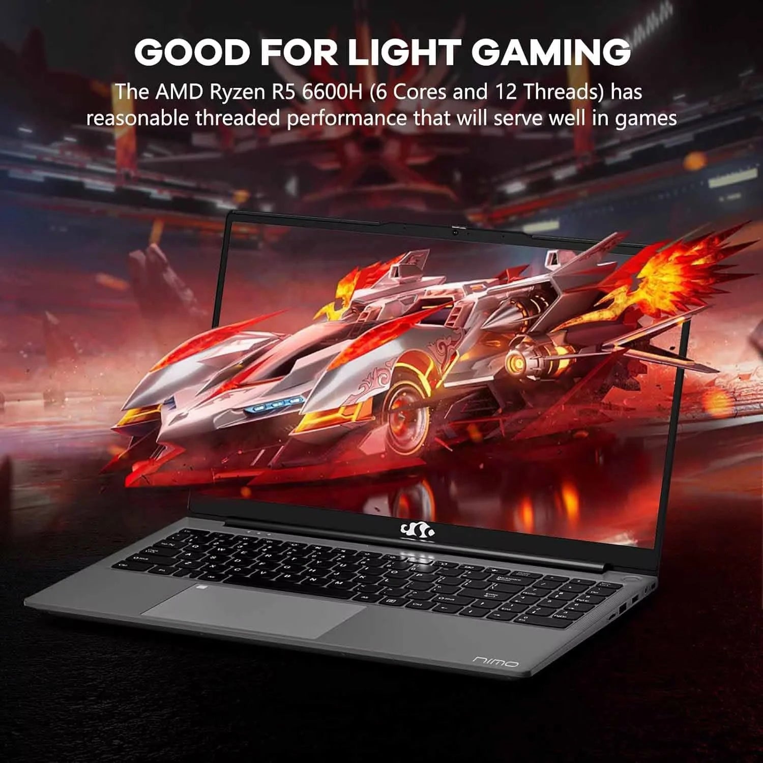 15.6" IPS FHD Gaming Laptop, AMD Ryzen 5 6600H 32GB DDR5 RAM 1TB SSD Q26824