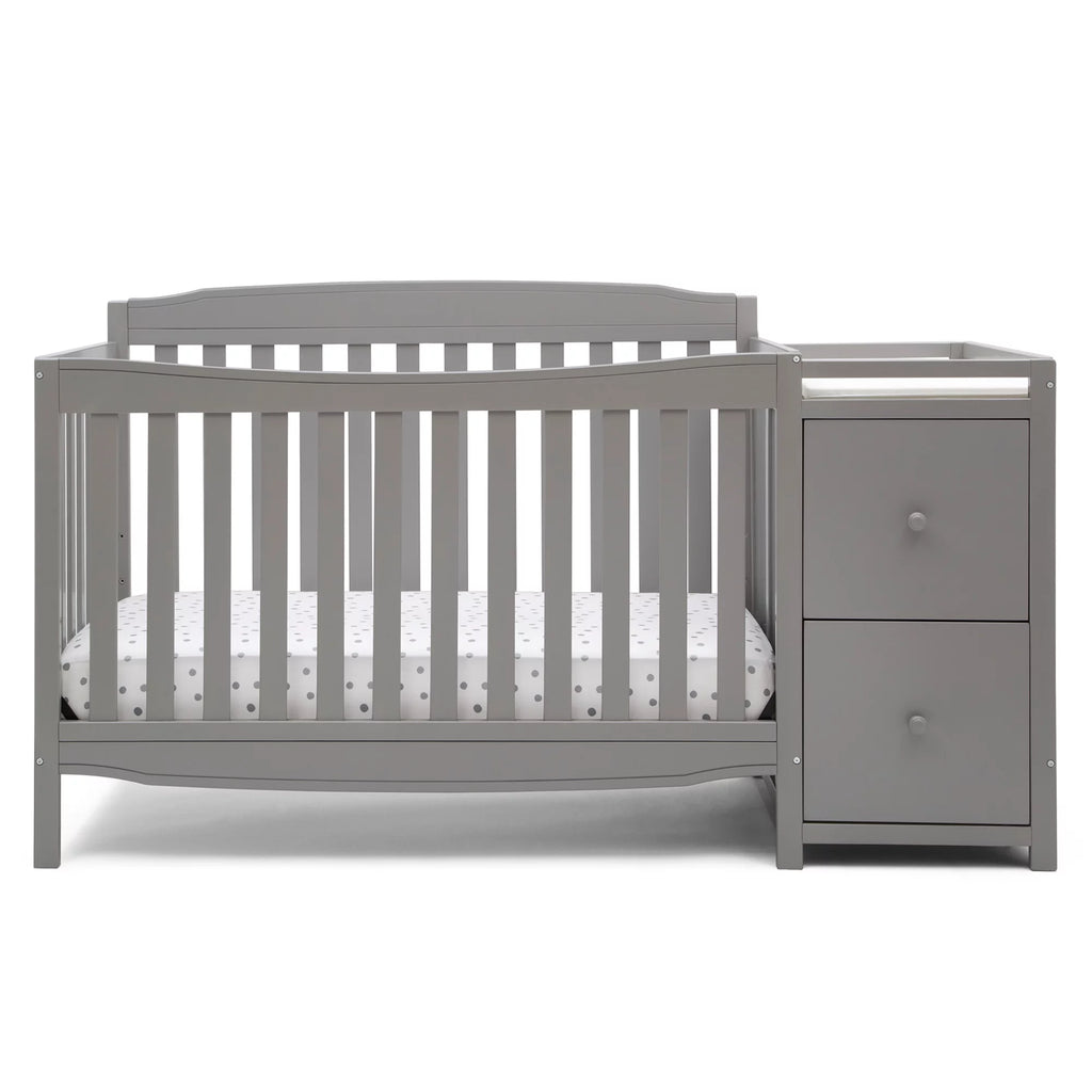 Gray Convertible Crib and Changer A3778