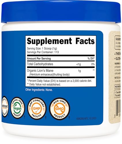 Organic Lion's Mane Mushroom Powder 1LB S90108