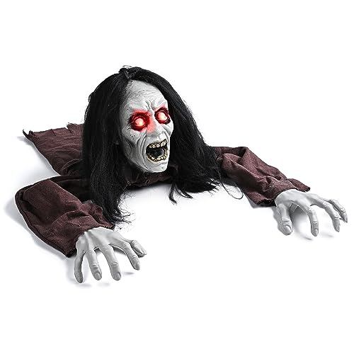 Zombie Groundbreaker with Scary Sound & LED Flashing Eyes Outdoor Decoration A11215