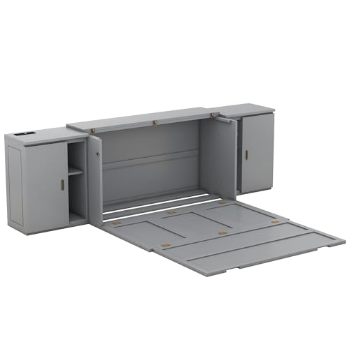 Murphy Bed with Storage Shelves and Drawers X190793