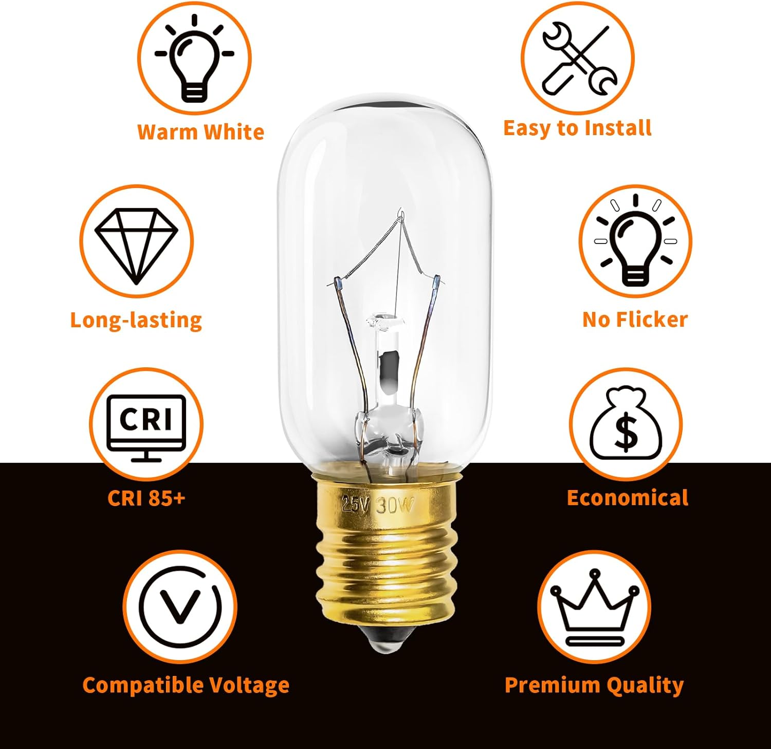 Light Bulb 125V 30W E17 Base G367
