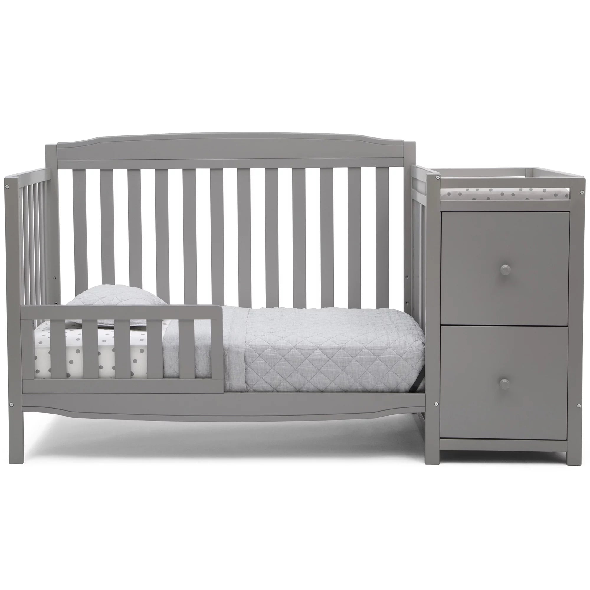 Gray Convertible Crib and Changer A3778