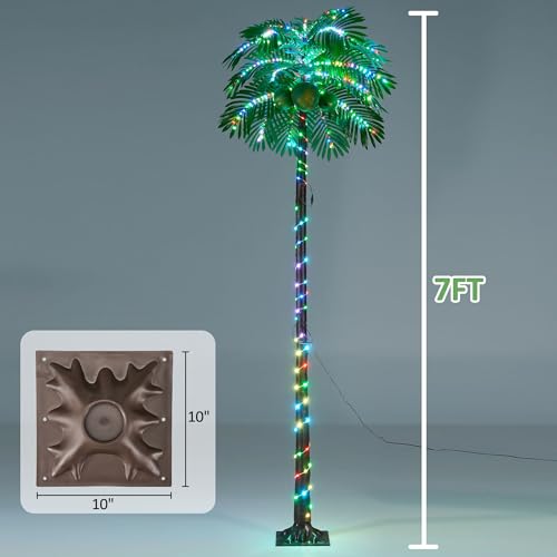 6FT 400 LED Lighted Palm Tree with Coconuts Artificial Palm Tree K510302