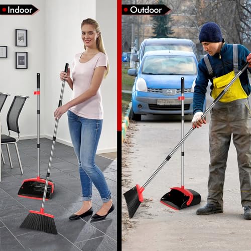 11.8" Broom and Dustpan Set with Extendable Handle D319