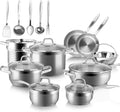 19PC Stainless Steel Induction Cookware Set A8981
