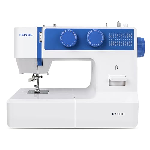 Full Size Sewing Machine with Foot Pedal, Heavy Duty, Portable, Servo Motor, 25 Built-in Stitches, 6 Bobbins, 5 Sewing Feet L59301