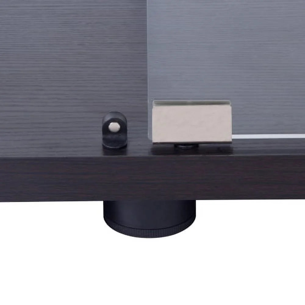 Black Glass Display Cabinet with 3 Shelves Z82848