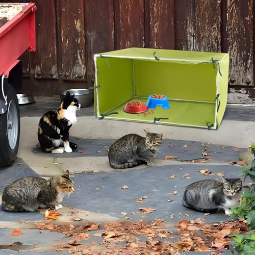 Large Size Outdoor Cat House 30"x16"x16" Cat Feeding Station Cat Outdoor Shelter Z7205