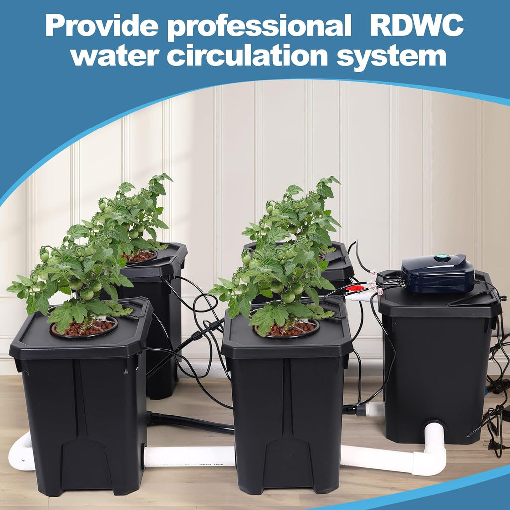 7-Gallon Recirculating Deep Water Culture Hydroponic System Kit K312