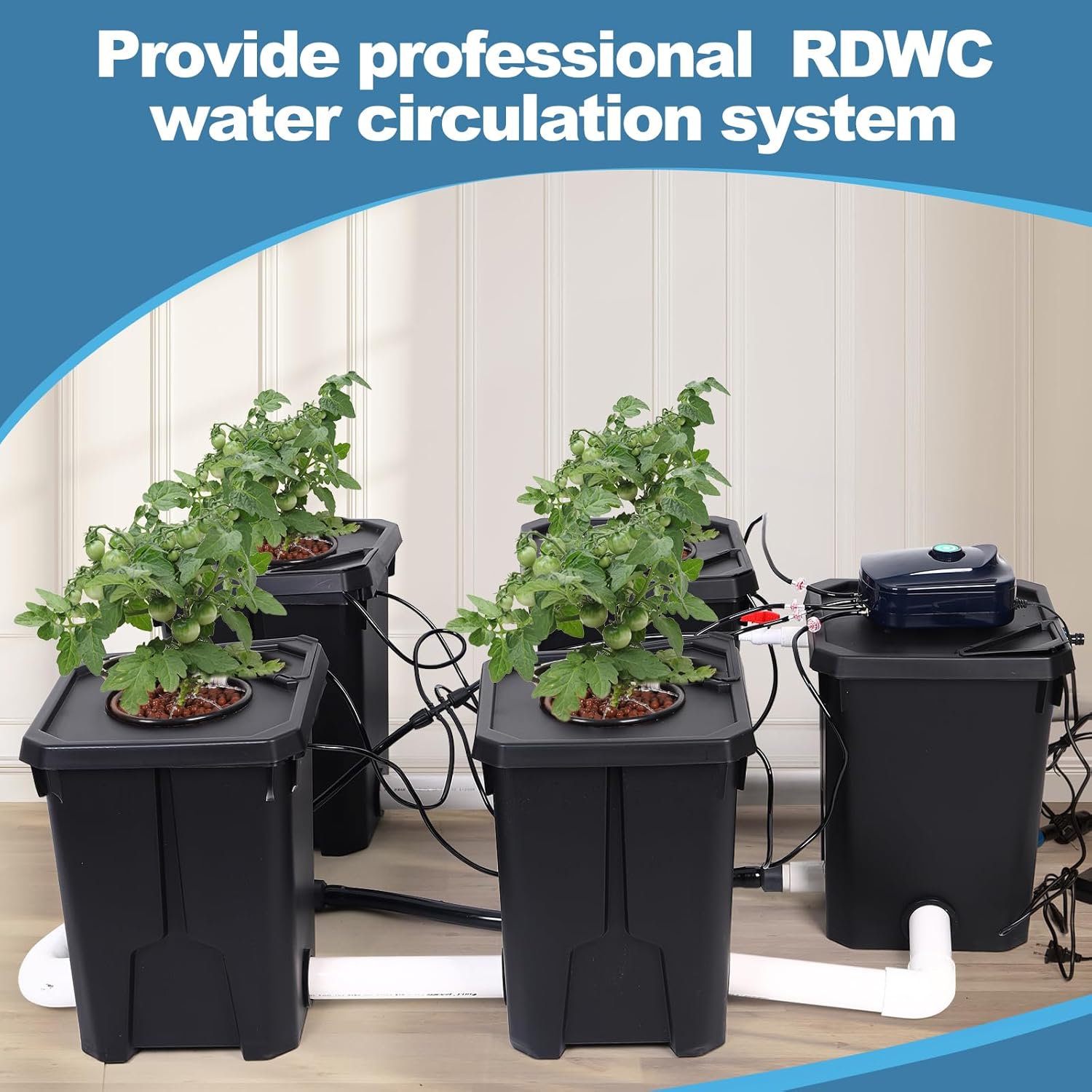 7-Gallon Recirculating Deep Water Culture Hydroponic System Kit K312