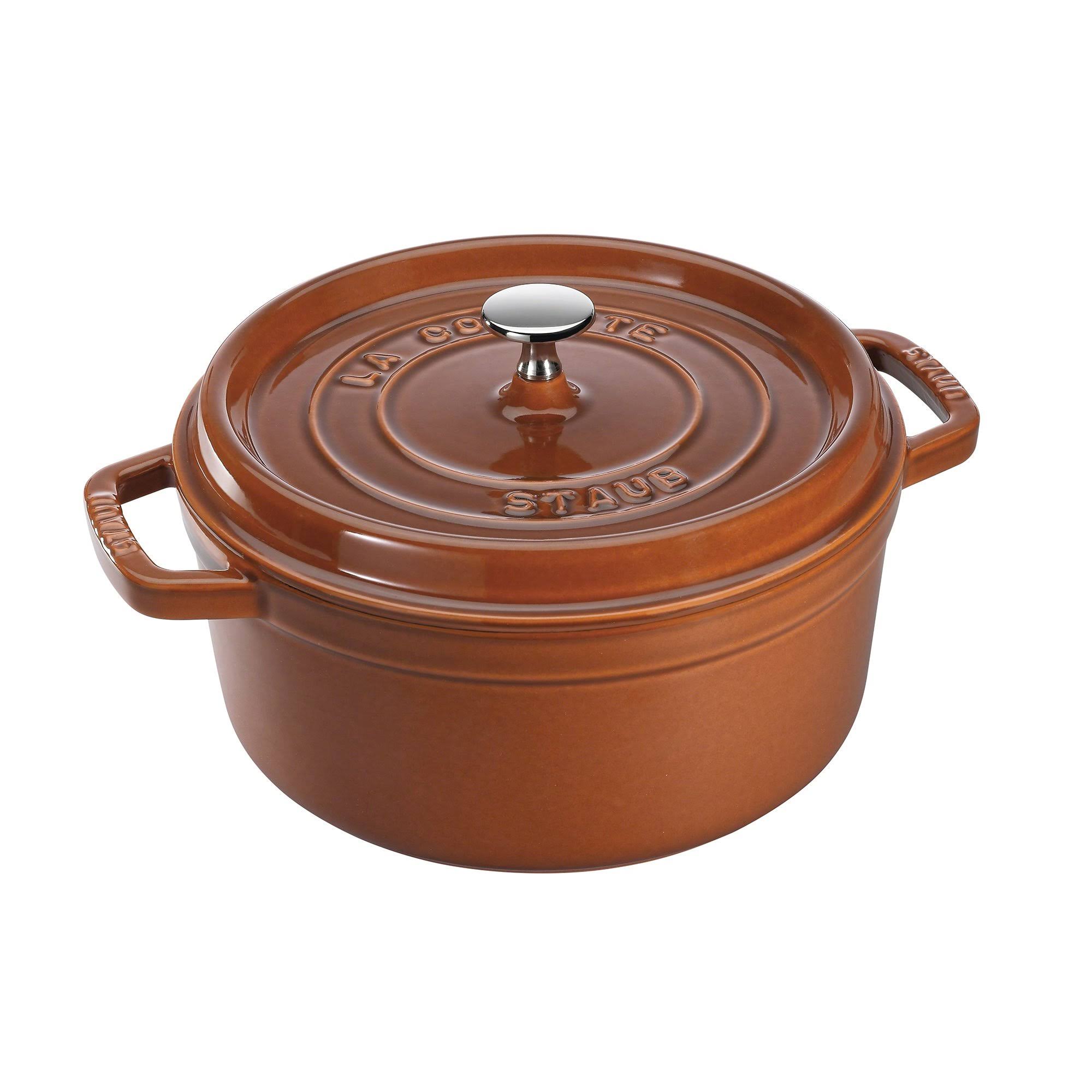 Dark Blue Cast Iron 4-Quart Round Cocotte F166775