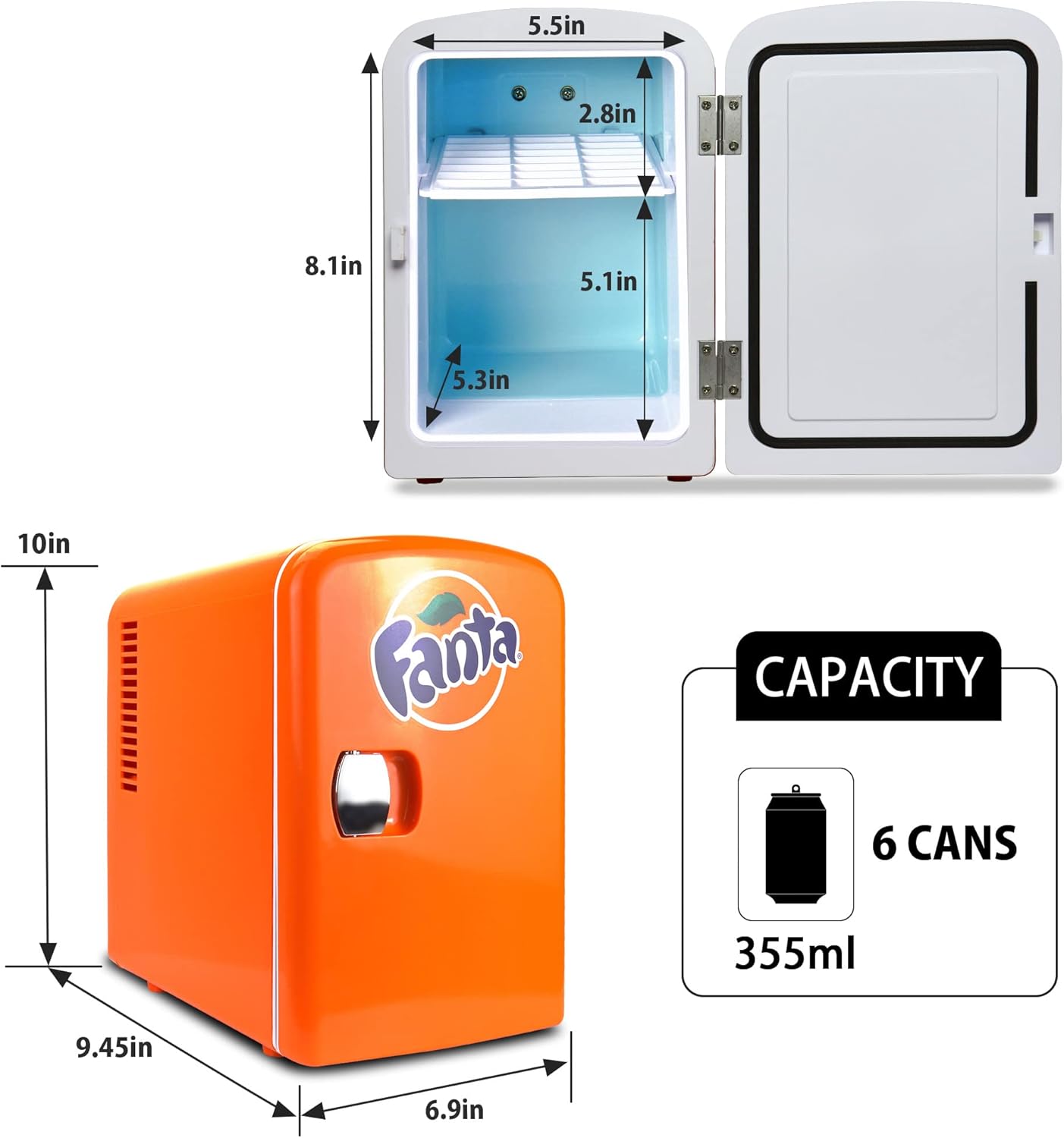 6 Can Portable Mini Cooler Fridge I99312