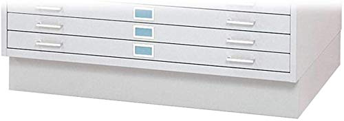 5 Drawer Light Gray Metal Flat File Cabinet J4489