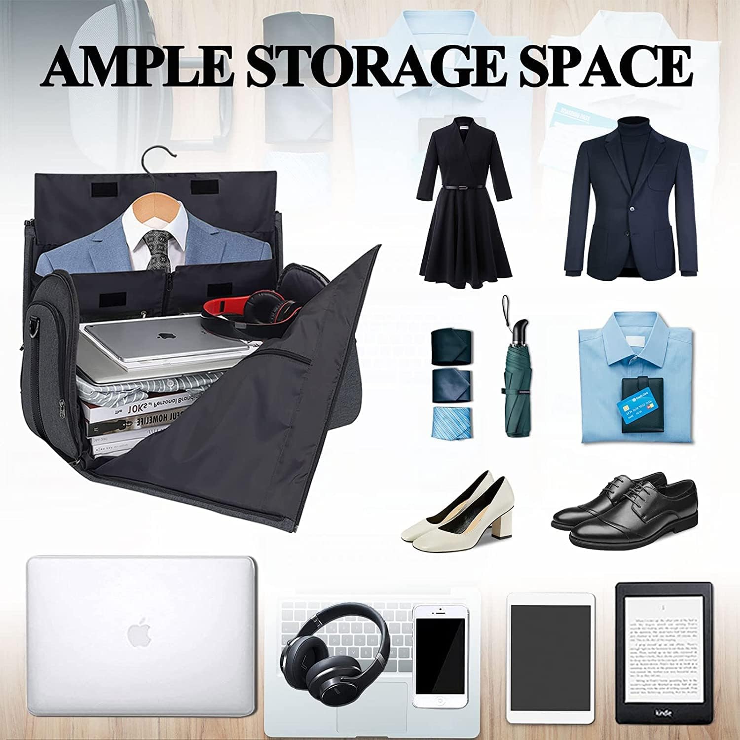Convertible Garment Duffel Bag with Shoe Compartment C6583