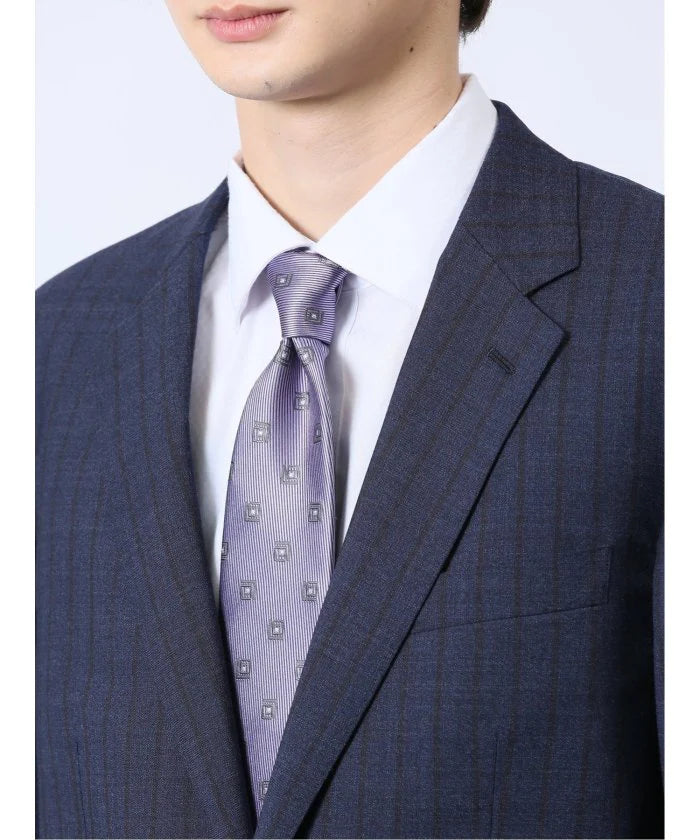 Navy Stripe Wool Blend 2-Button 2-Piece Suit F289937