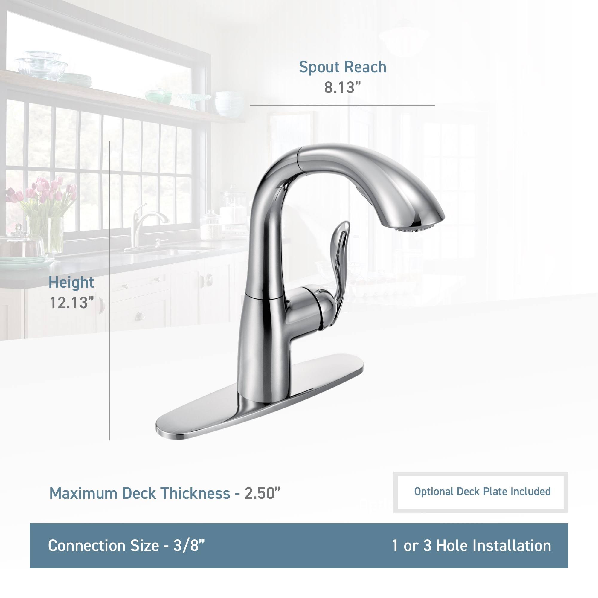 Matte Black Single Handle High Arc Pullout Kitchen Faucet K17809